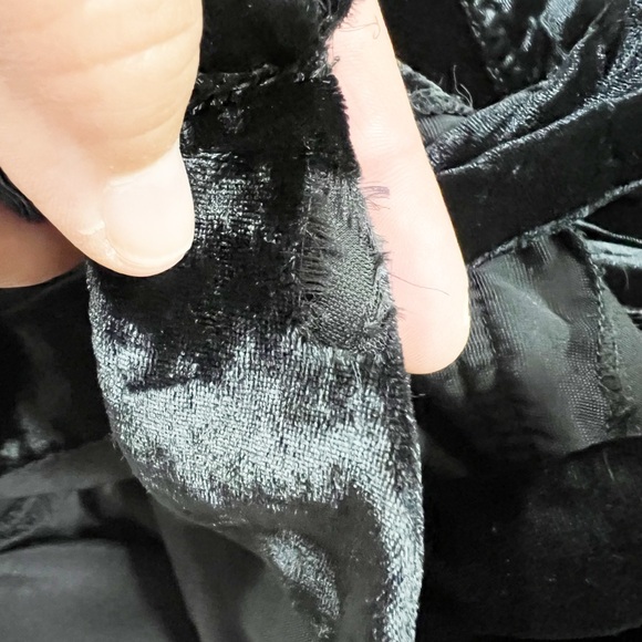 Free People Womens Black Follow The Sun Boho One Piece Velvet Jumpsuit Size XL - Picture 10 of 10